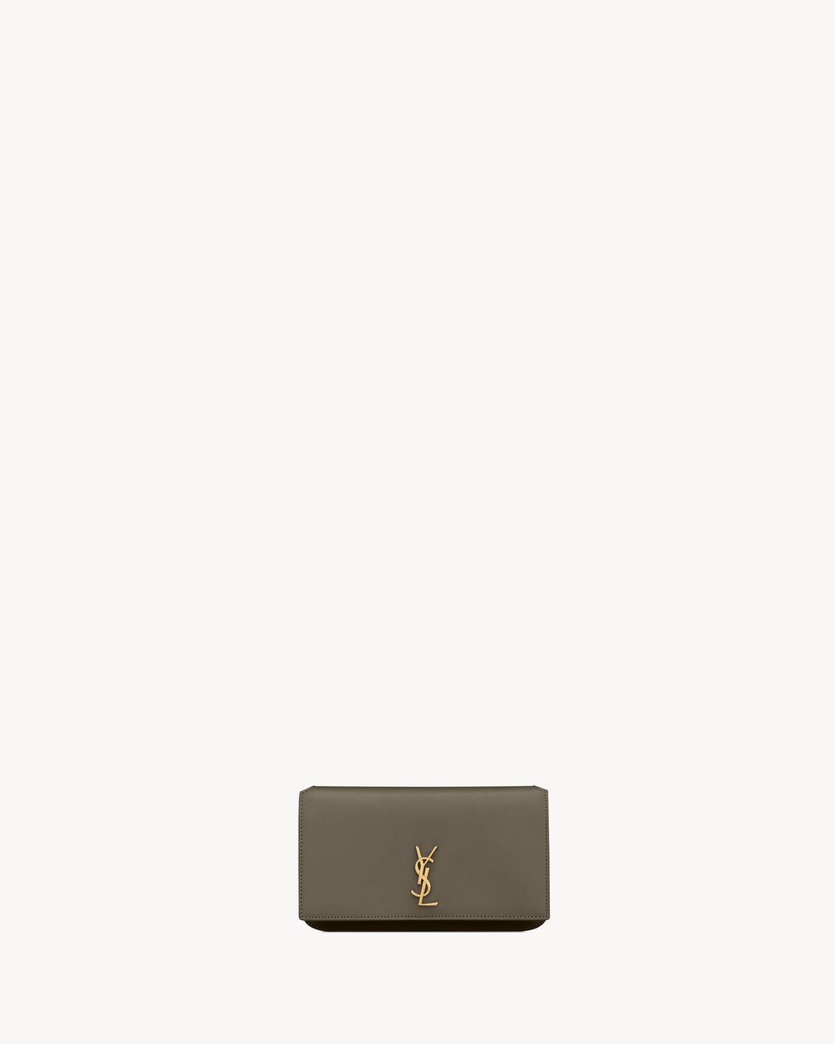YSL Cassandre Phone Holder in Smooth Leather - Image 6